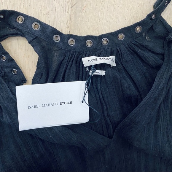 NEW Isabel Marant Etoile 100% cotton black top - Picture 6 of 9